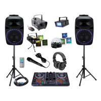 PS212 DJ Controller Speakerset 2x 400W met Lichtshow